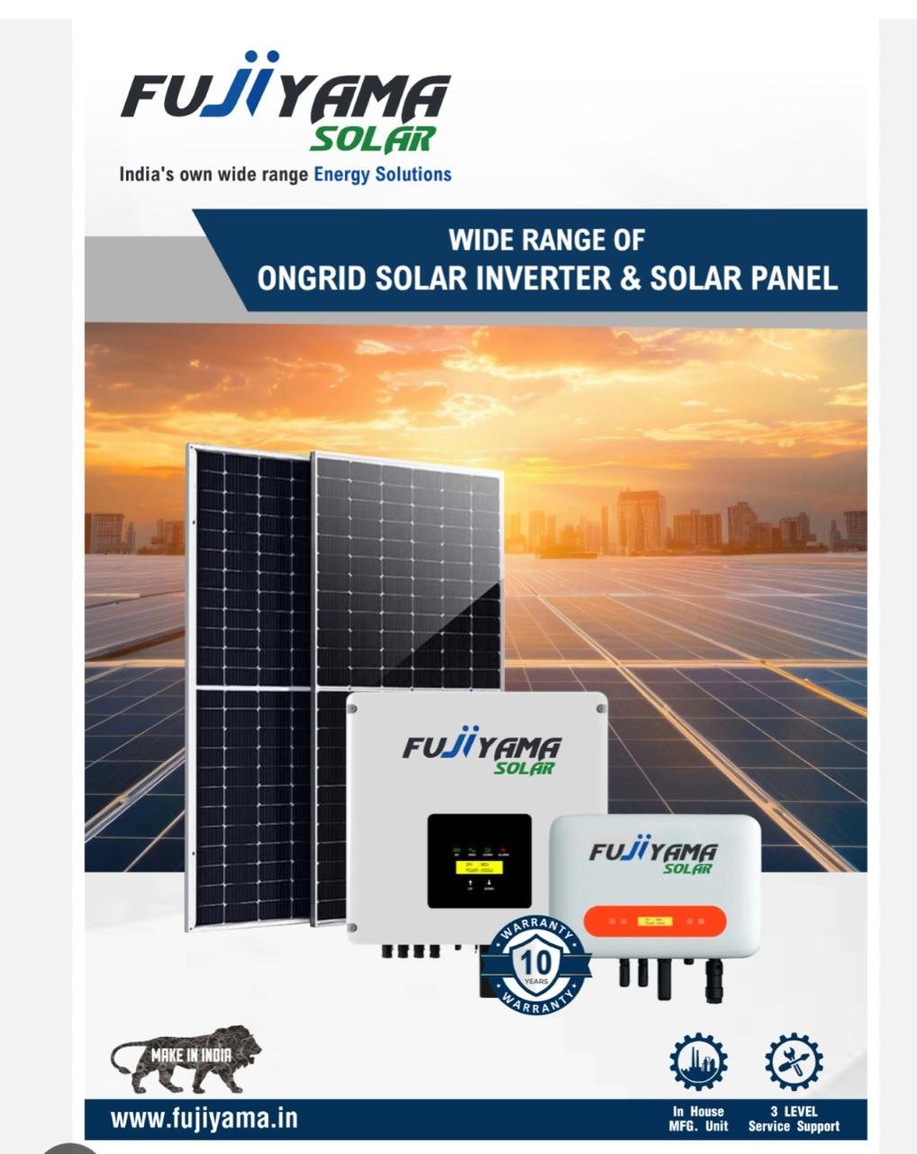 Fujiyama Solar — Wide range of Ongrid Solar Inverter & Solar Panel
